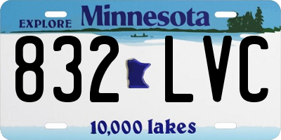 MN license plate 832LVC