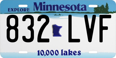 MN license plate 832LVF