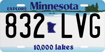 MN license plate 832LVG