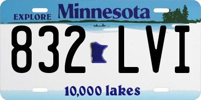 MN license plate 832LVI