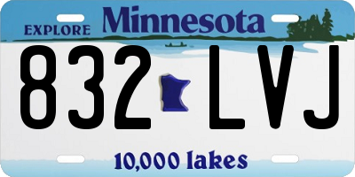 MN license plate 832LVJ