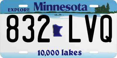 MN license plate 832LVQ