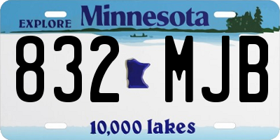 MN license plate 832MJB