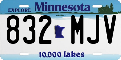MN license plate 832MJV