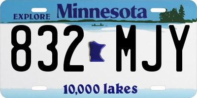 MN license plate 832MJY