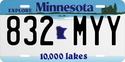 MN license plate 832MYY