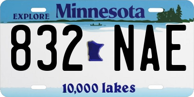 MN license plate 832NAE