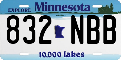 MN license plate 832NBB