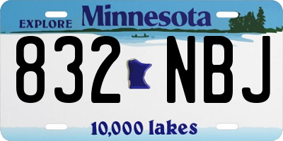 MN license plate 832NBJ