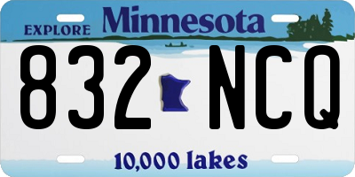 MN license plate 832NCQ