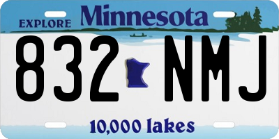 MN license plate 832NMJ