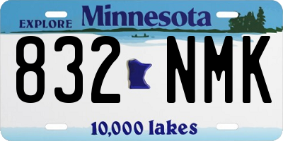 MN license plate 832NMK