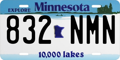 MN license plate 832NMN