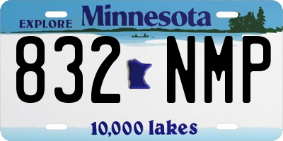 MN license plate 832NMP
