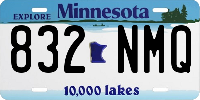 MN license plate 832NMQ