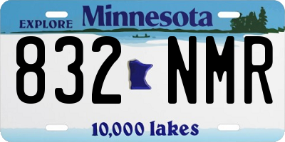 MN license plate 832NMR