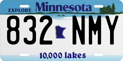 MN license plate 832NMY