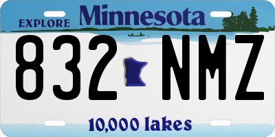 MN license plate 832NMZ