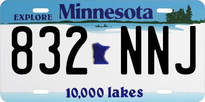 MN license plate 832NNJ
