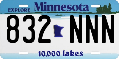 MN license plate 832NNN