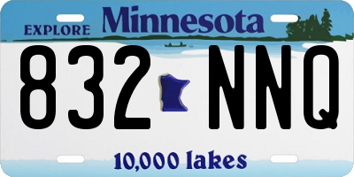 MN license plate 832NNQ