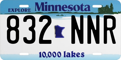 MN license plate 832NNR