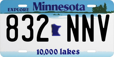 MN license plate 832NNV