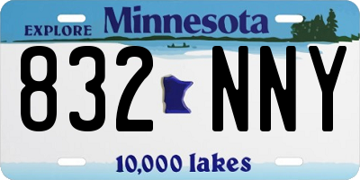MN license plate 832NNY