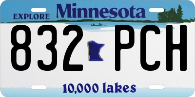 MN license plate 832PCH
