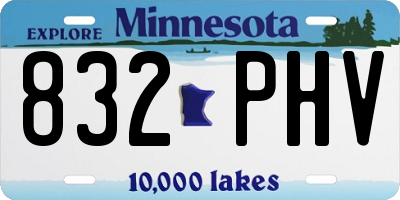 MN license plate 832PHV