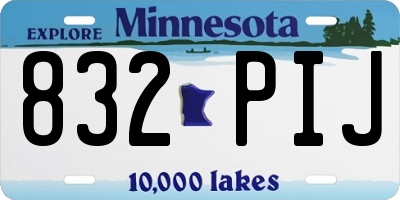 MN license plate 832PIJ