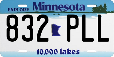 MN license plate 832PLL