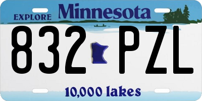 MN license plate 832PZL