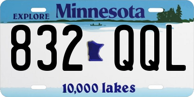 MN license plate 832QQL