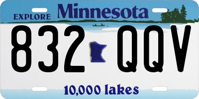 MN license plate 832QQV