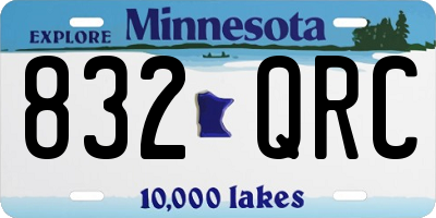MN license plate 832QRC