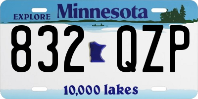MN license plate 832QZP