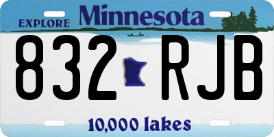 MN license plate 832RJB