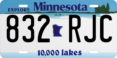 MN license plate 832RJC