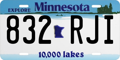 MN license plate 832RJI
