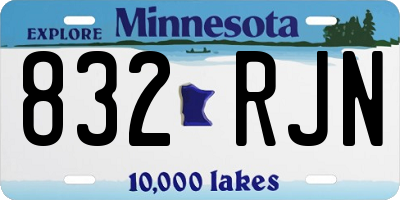 MN license plate 832RJN