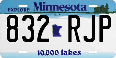 MN license plate 832RJP