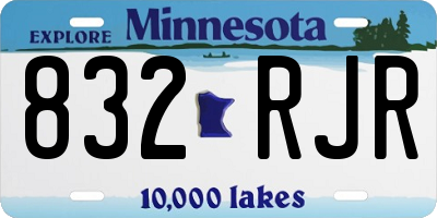 MN license plate 832RJR