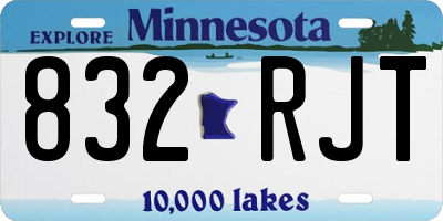 MN license plate 832RJT