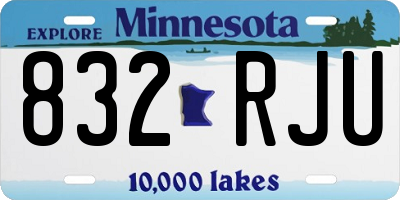 MN license plate 832RJU
