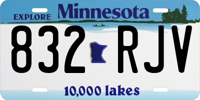MN license plate 832RJV