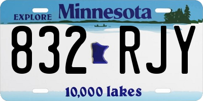 MN license plate 832RJY
