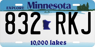 MN license plate 832RKJ