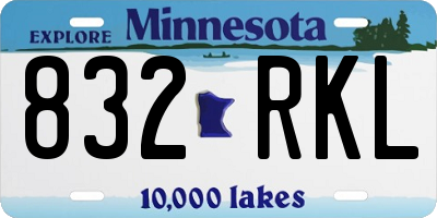 MN license plate 832RKL