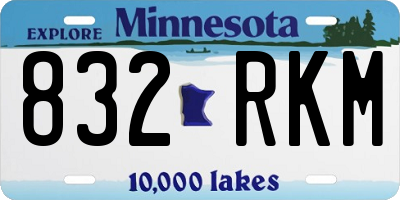 MN license plate 832RKM